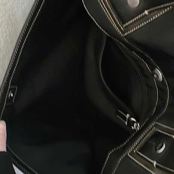 Coach Oversized Leather & Nylon Travel Tote - Picture 10 of 13